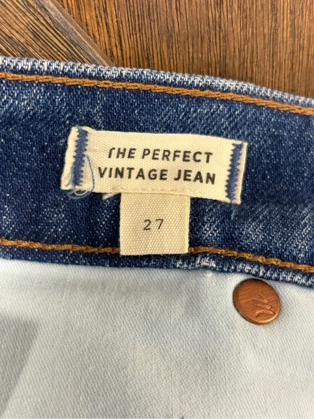 Madewell The Perfect 90's Vintage High Rise Mom Jean in Decatur Wash Size 27